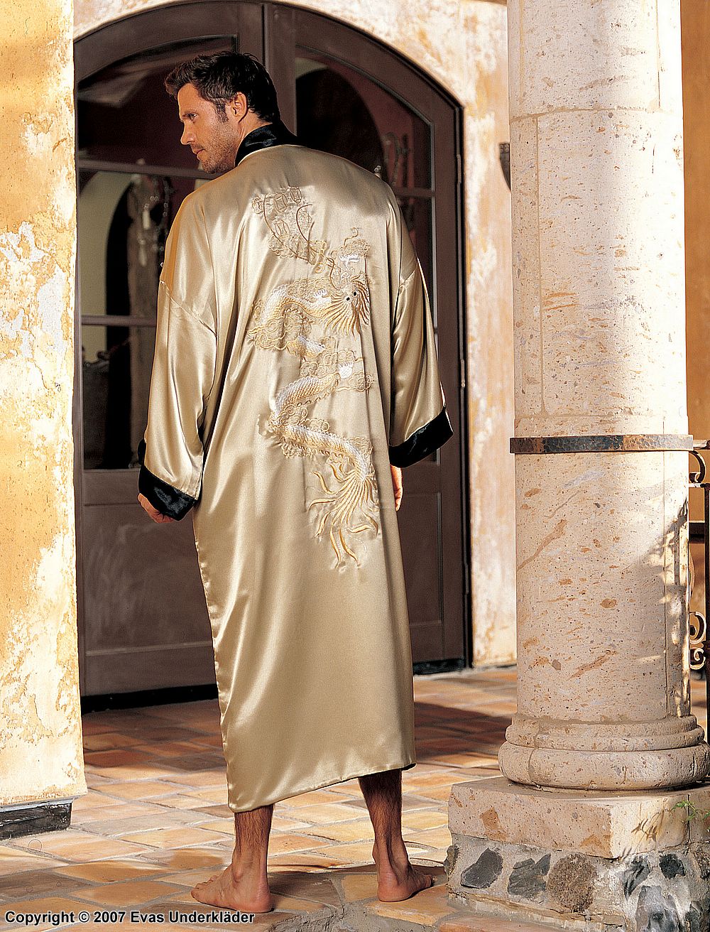 Long robe with Asian accents